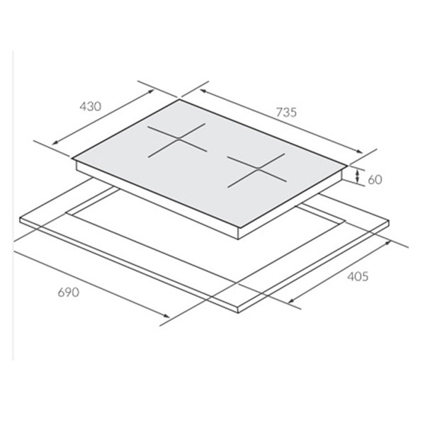 kích thước Bếp từ Eurosun EU-T258Xmax