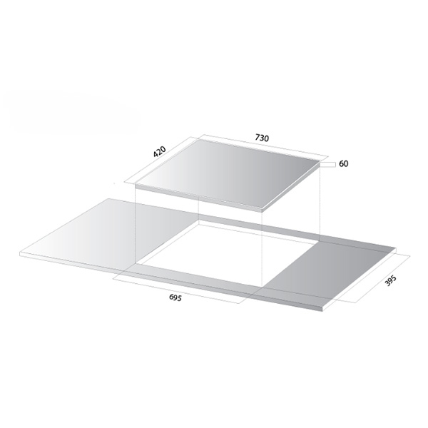 Kích thước BẾP TỪ Kocher DI-669
