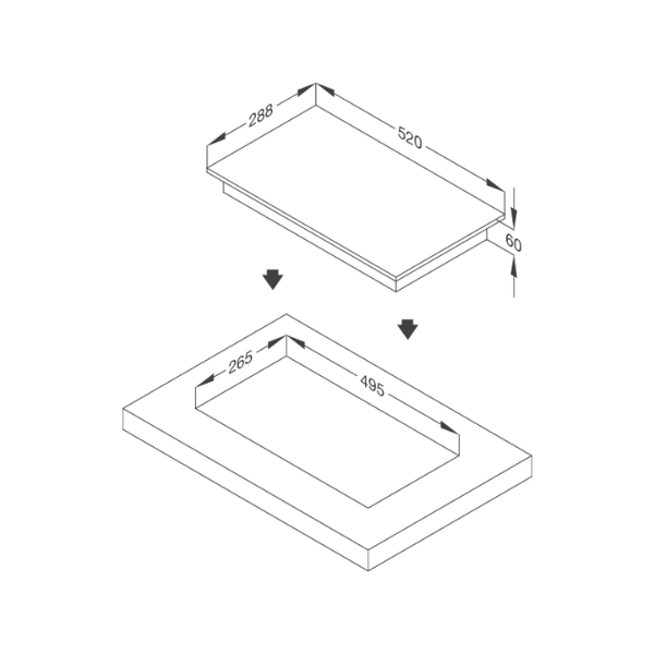 kích thước Bếp từ Malloca MDI 302 FZ