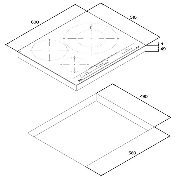 kích thước Bếp từ Teka IZC 63630 BK MST 112500017