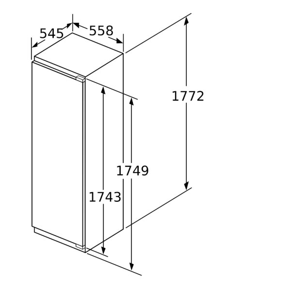 kích thước Bosch GIN81ACE0 Series 6