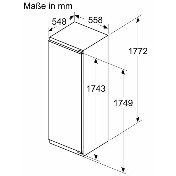 kích thước Bosch KIR81ADD0 Series 6