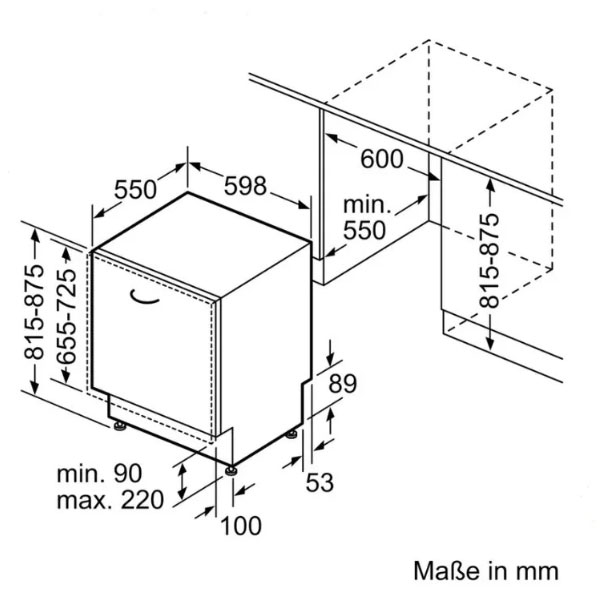 kích thước Bosch SMD8TCX04E series 8