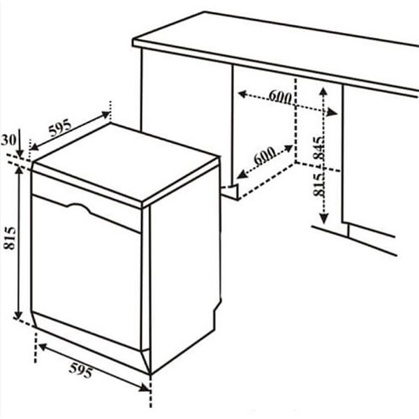 kích thước Bosch SMS4EMI01E series 4