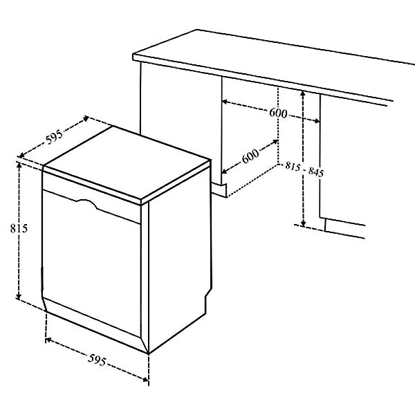 kích thước Bosch SMS88TW02M series 8