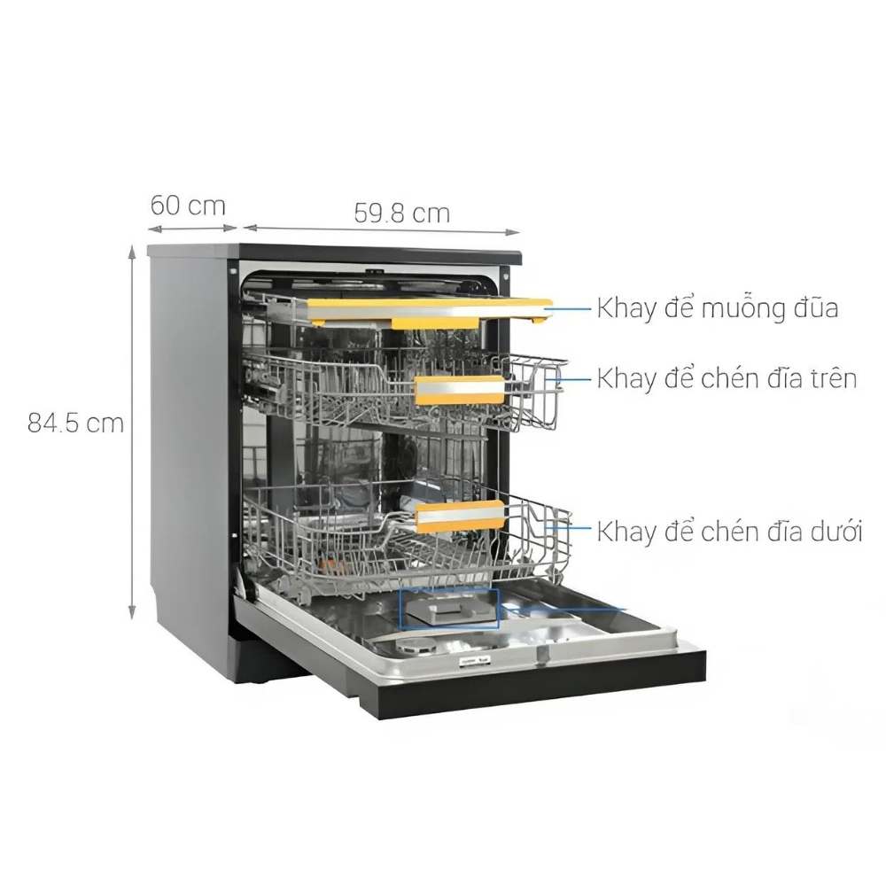 Kích thước Comfee CDWEF1533G(B)-WU