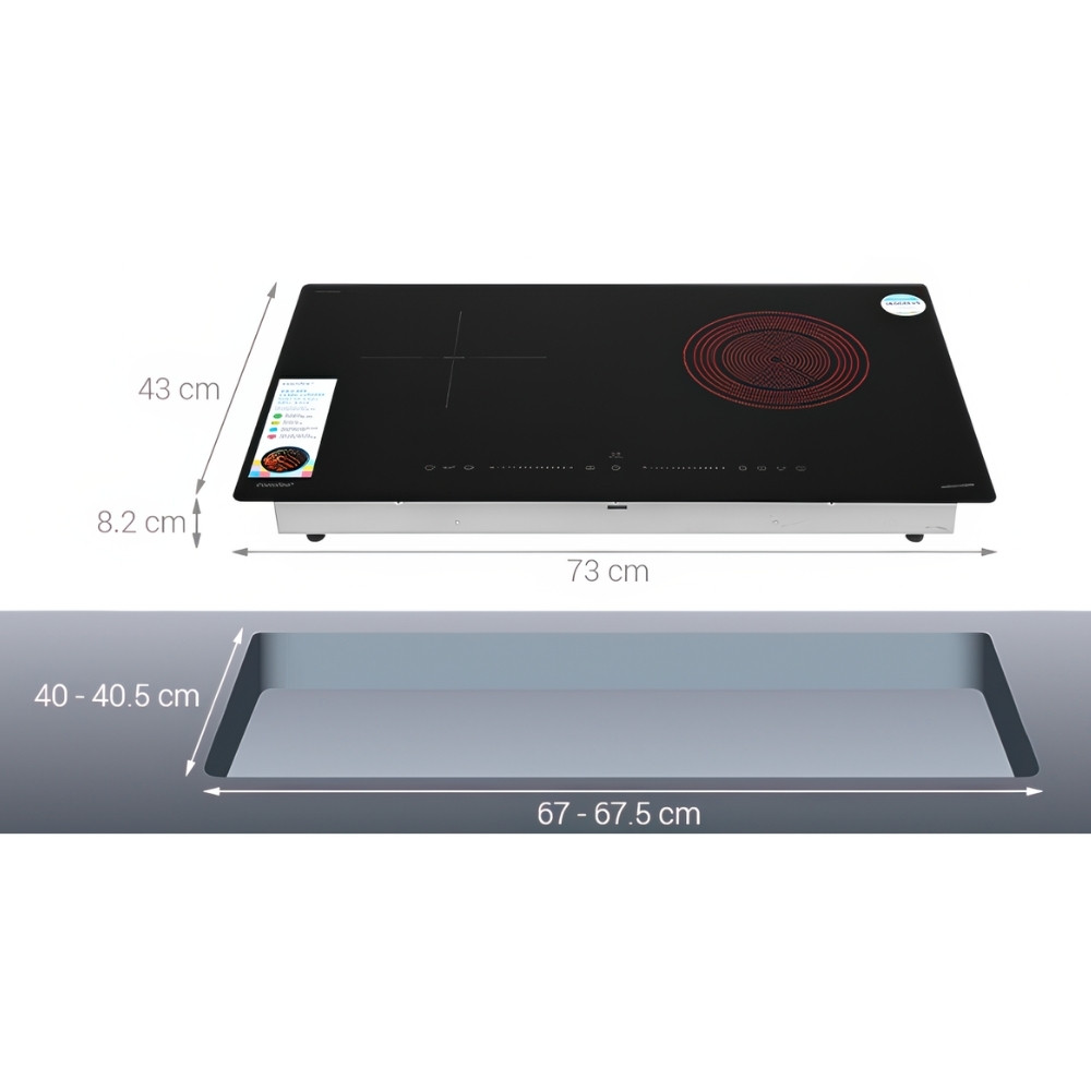 Kích thước Comfee CMH-40DHP