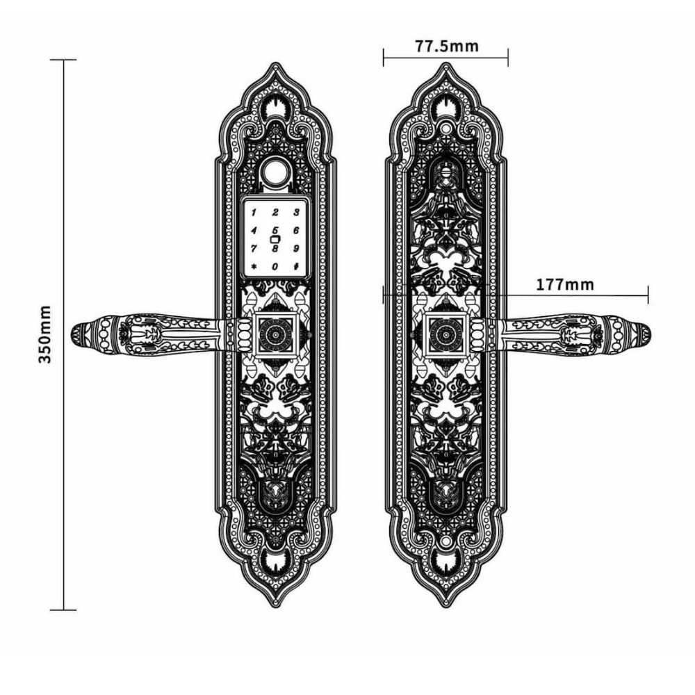 Kích thước Demax EL350 GREEN BRONZE