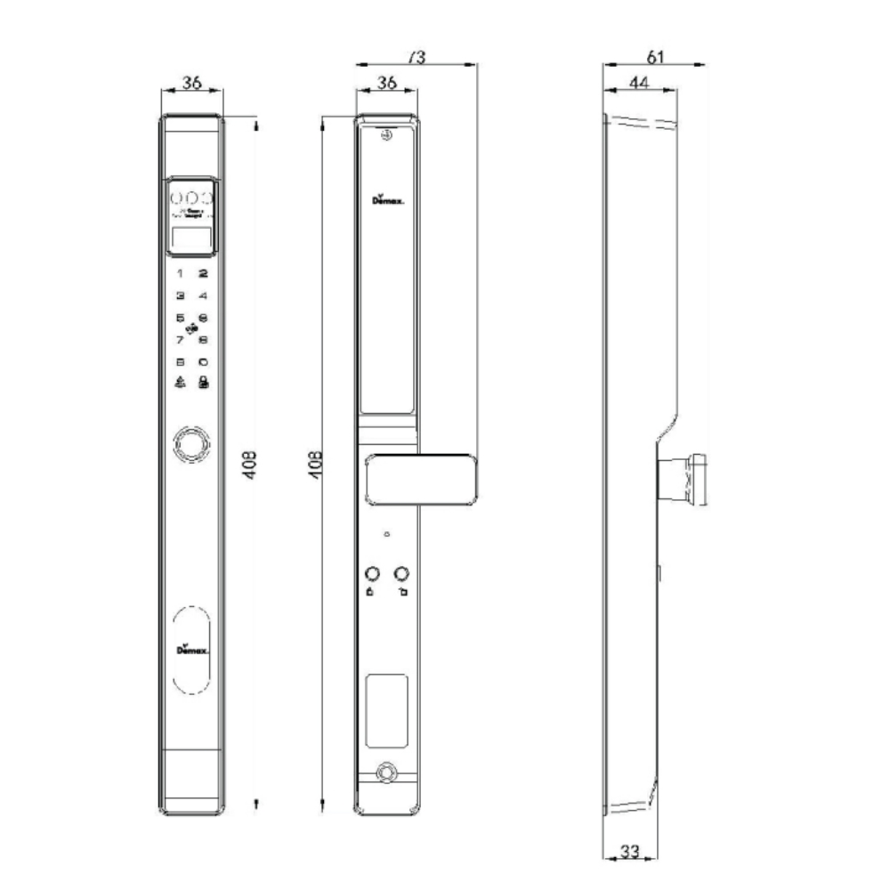 Kích thước Demax EL-C903 AG Wifi App