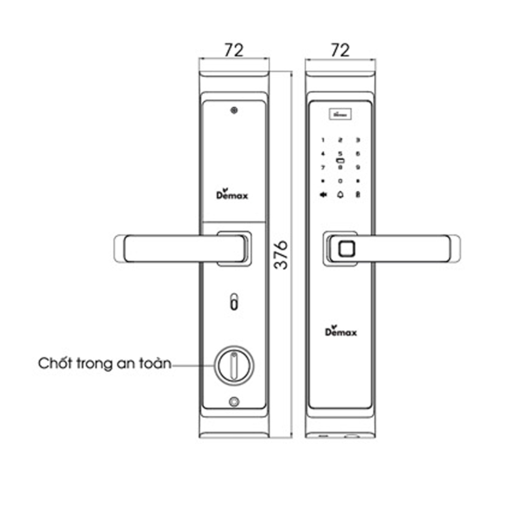 Kích thước Demax EL-MS88 AG chống nước 