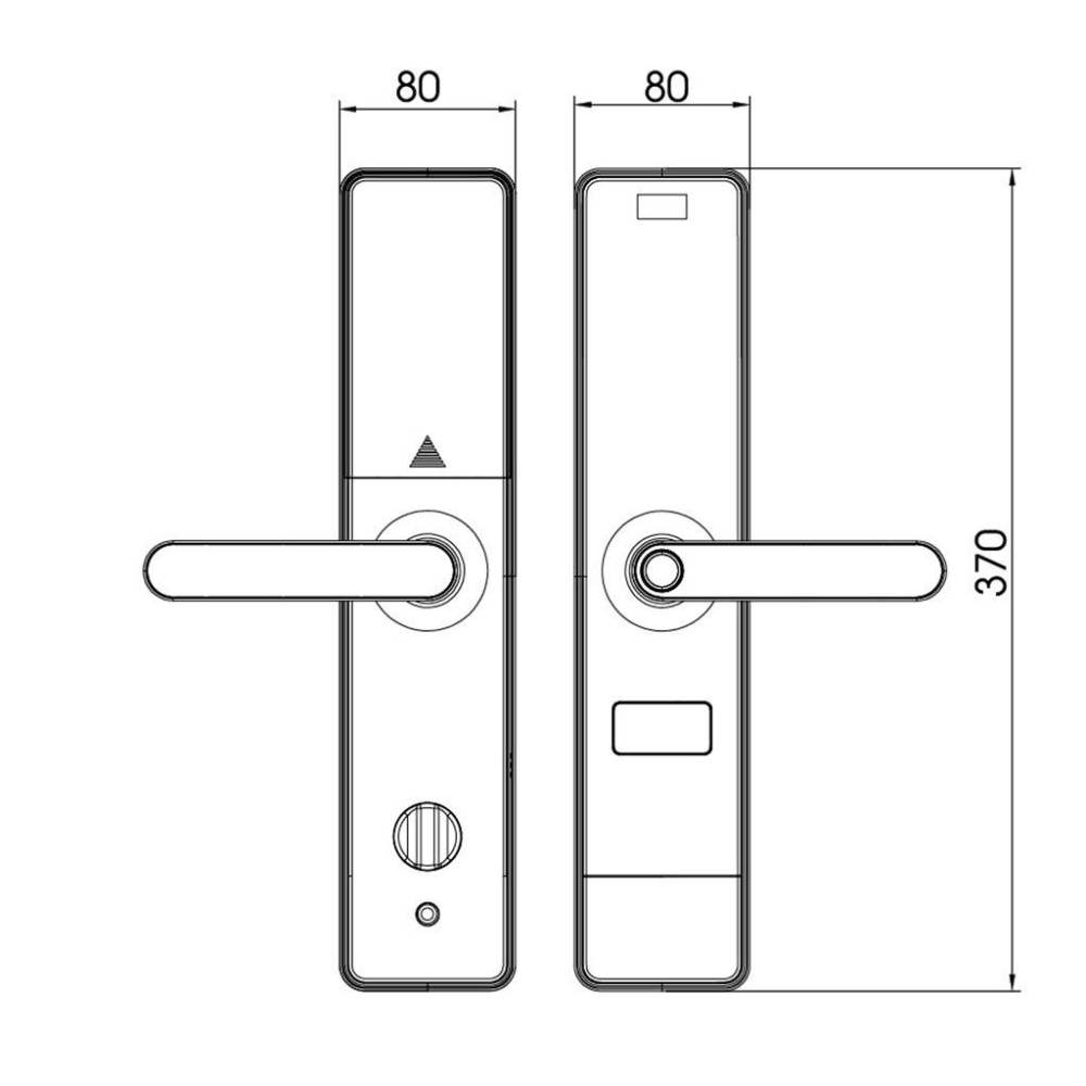 Kích thước Demax EL628 BN Wifi App