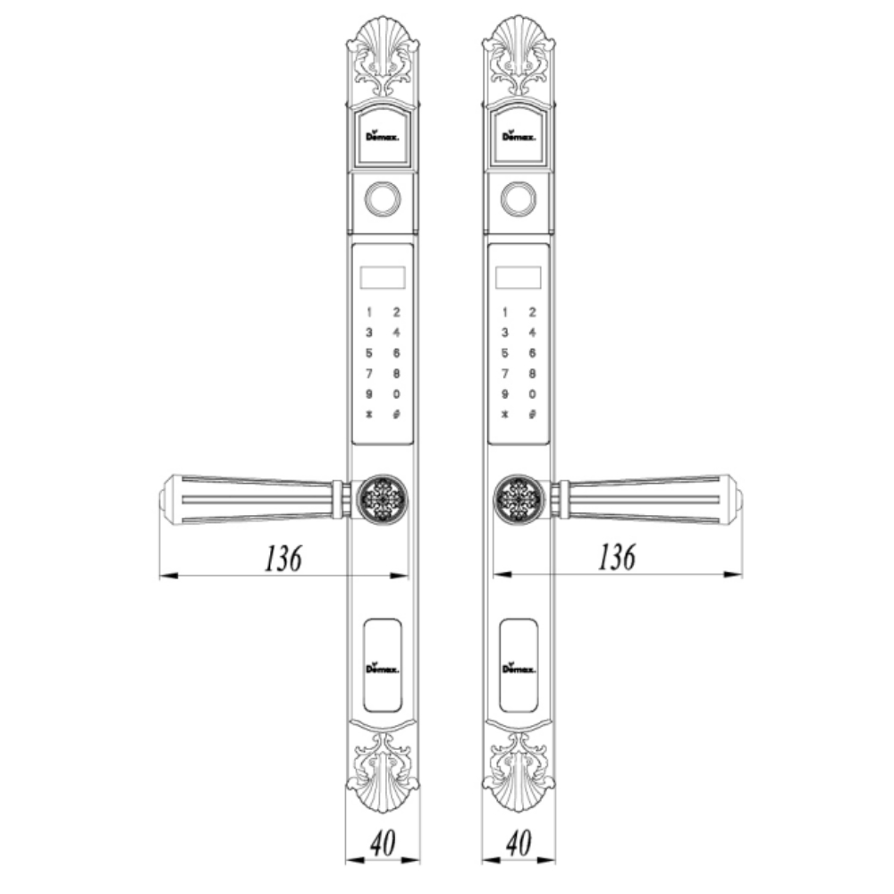 Kích thước Demax EL686 AC Remote