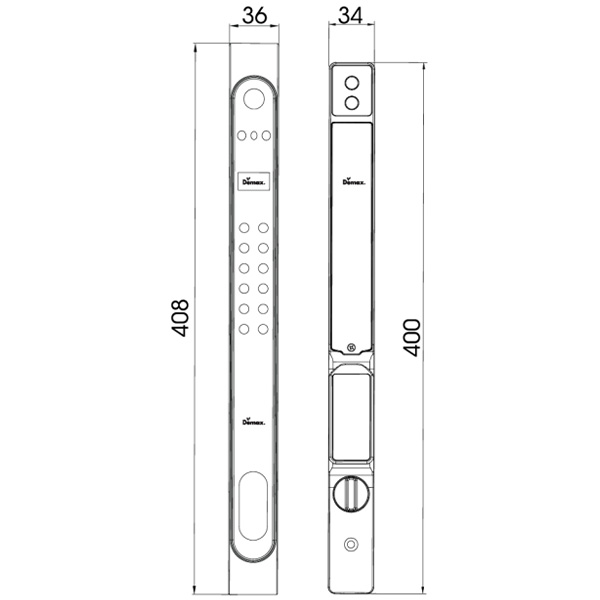 Kích thước Demax EL998 GS CNC App Remote