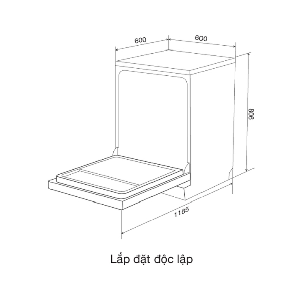 kích thước độc lập Malloca MDW15-5035TD