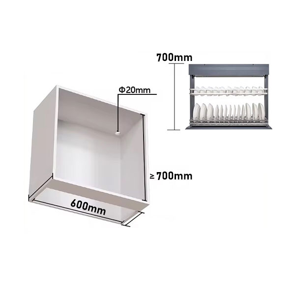 kích thước Kệ gia vị điện Eurogold ESV8960