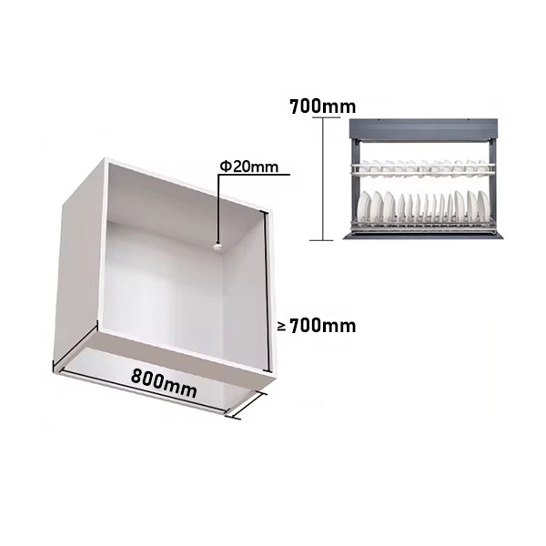 kích thước Kệ gia vị điện Eurogold ESV8980
