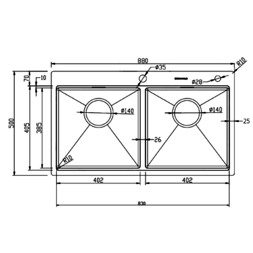 Kích thước Eurogold EUC28250GA 