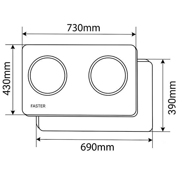 kích thước Faster FS 258 I