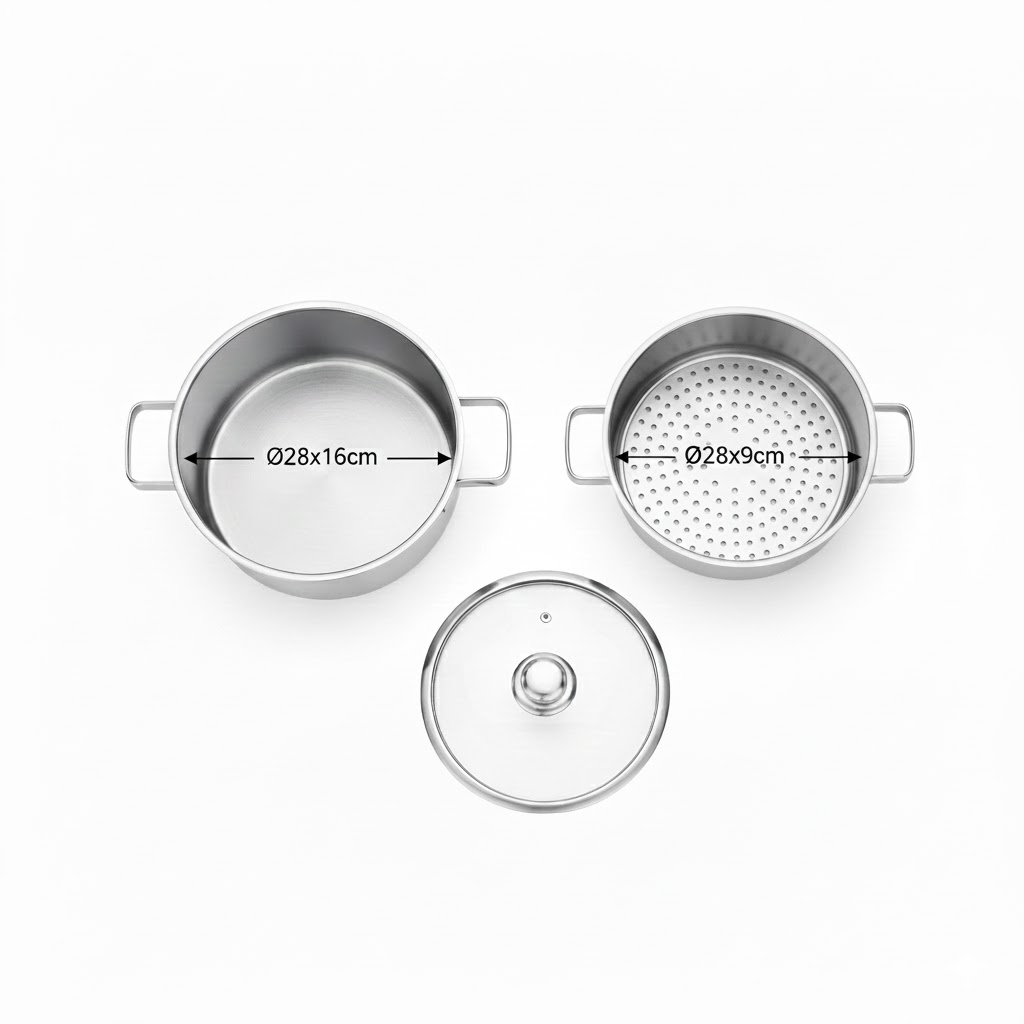 kích thước Fi Bộ nồi hấp Malloca SA182