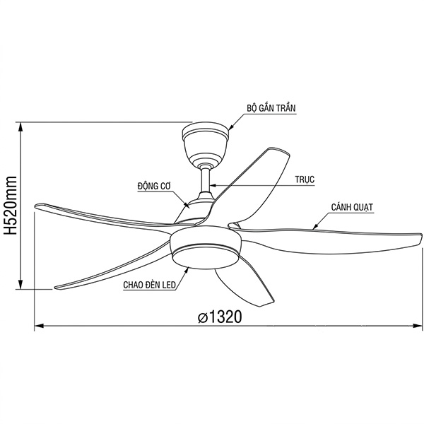 kích thước FL HD-515