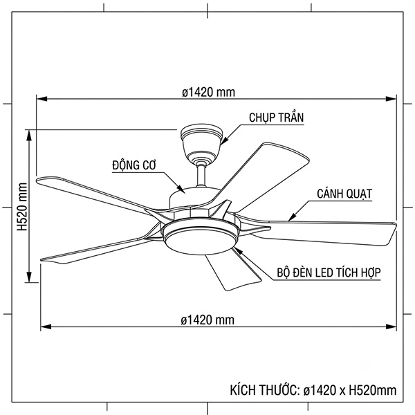 kích thước FL HD-517T