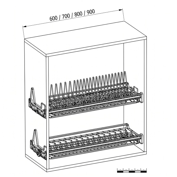 Kích thước Giá bát đĩa cố định  Grandx XF.90S