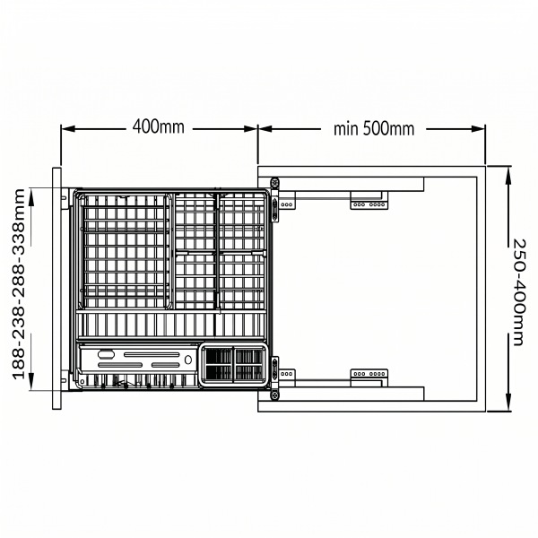 Kích thước Giá bát điĩa cố định Grandx XF.90S 
