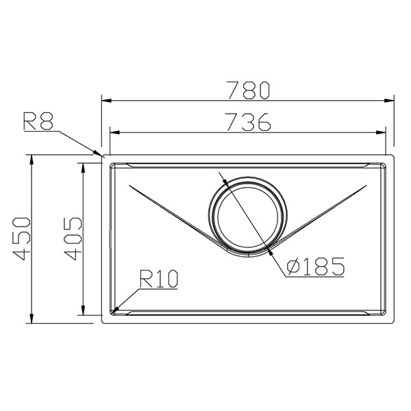 Kích thước Chậu rửa chén Nhật Hikari Grandx GX7845JP