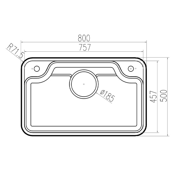 Kích thước Chậu rửa chén Nhật Hikari Grandx GX8050JP