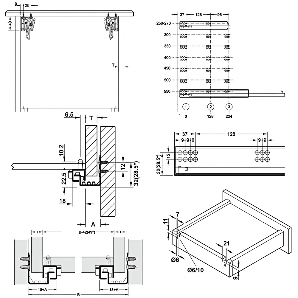 kích thước Hafele 433.03.005