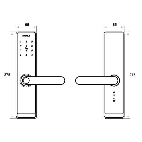 kích thước 1 Hafele ALPHA - AL2501B 499.21.232