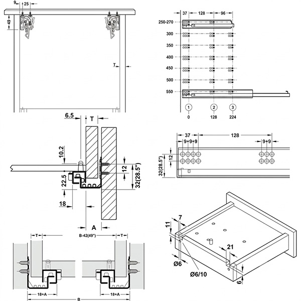kích thước Hafele 433.03.006