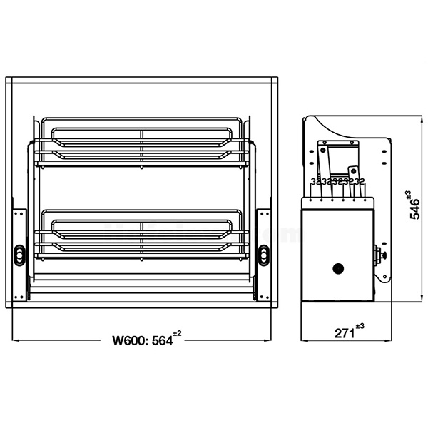 kích thước Hafele 504.76.507