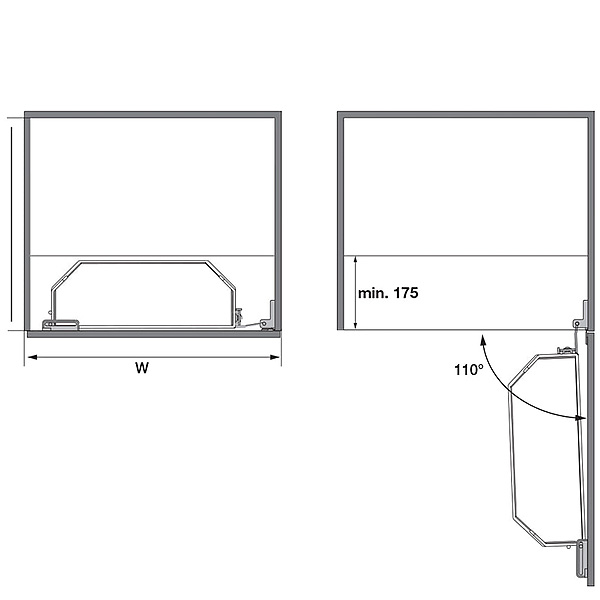 kích thước Hafele 545.02.431