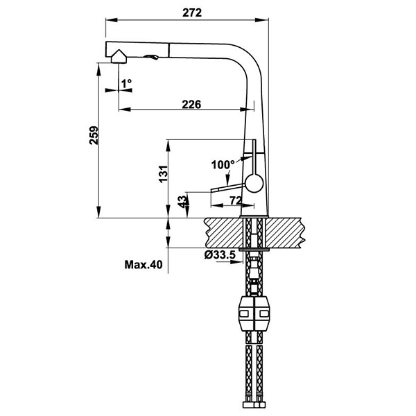 kích thước Hafele HT20-GH1P259 570.82.400