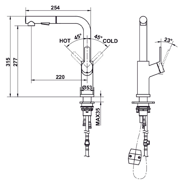 kích thước Hafele 570.85.048