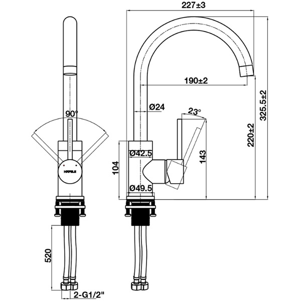 kích thước TT Hafele HT21-CH1F220C 577.56.300