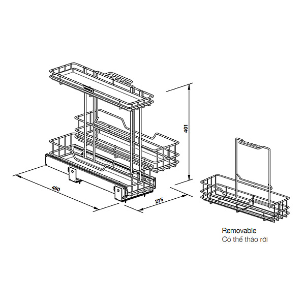kích thước Hafele 595.04.095