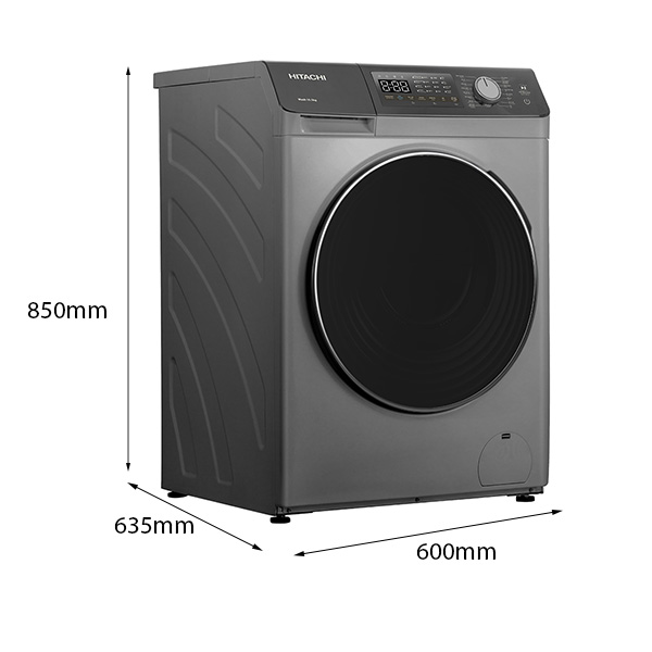 kích thước Máy giặt Hitachi BD-1054HVOS