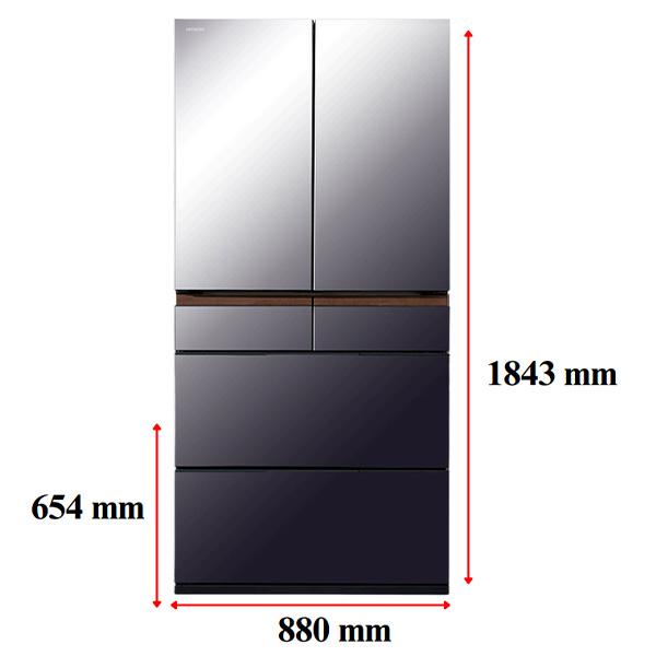 kích thước Hitachi R-GW670TV