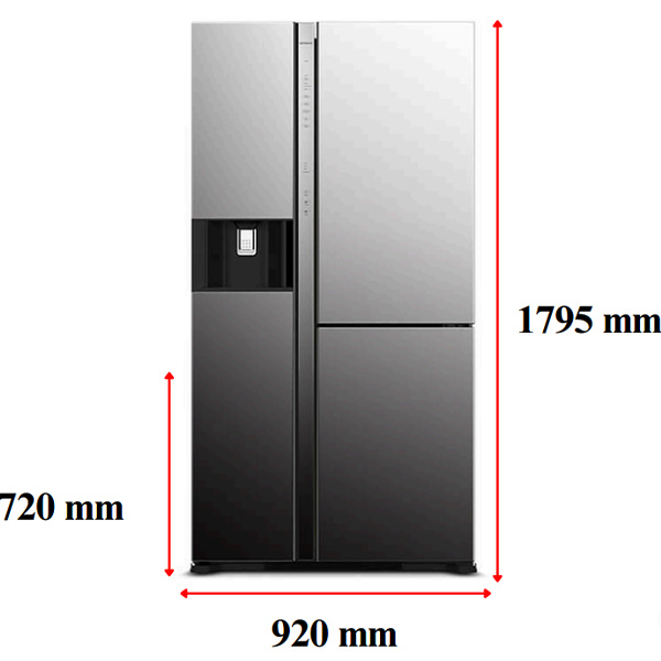 kích thước Hitachi R-MY800GVGV0