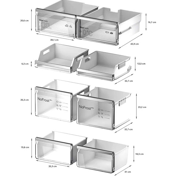 kích thước khay Bosch KFI96AXEA Series 6