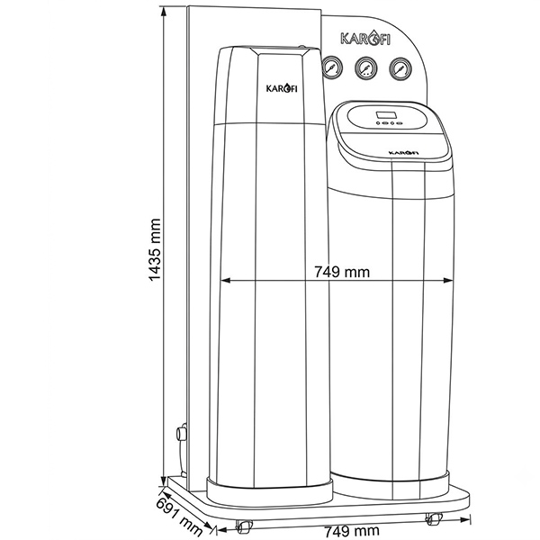 kích thước Karofi WHF-E666