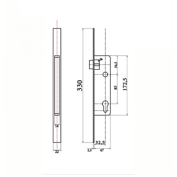 kích thước Khóa điện tử Demax SL102