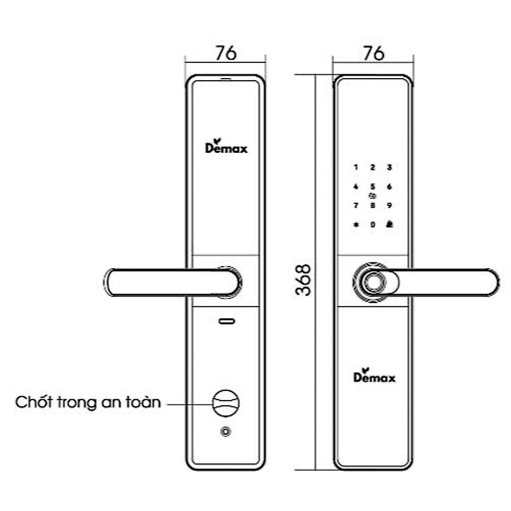 kích thước Demax EL-C68 GS