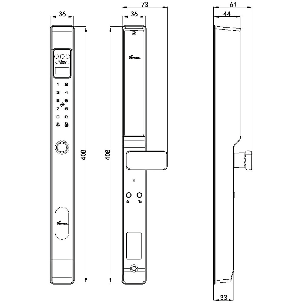 Kích thước Demax EL-C903 CG