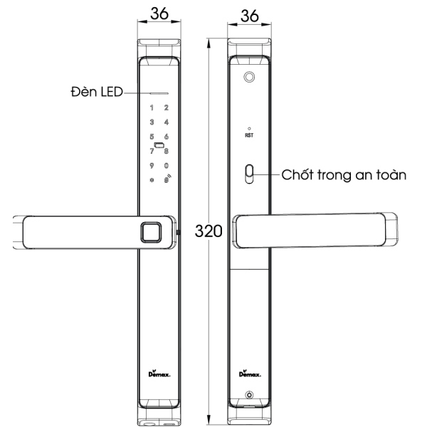 Kích thước Demax EL-MS699 GS App