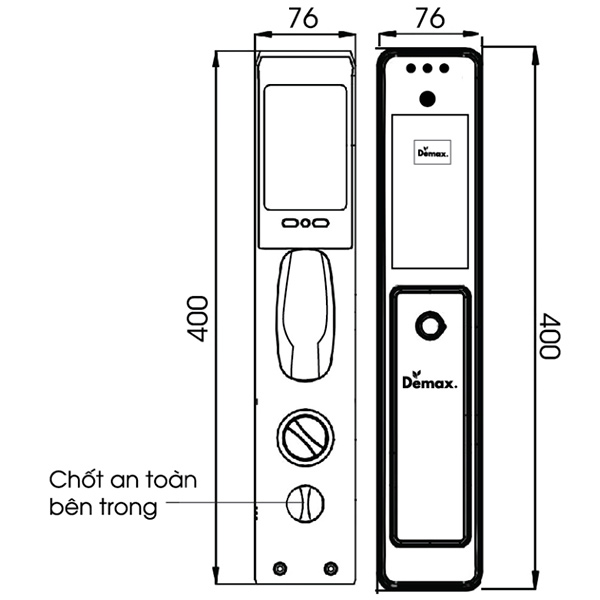 Kích thước Demax SL916 CB App Remote
