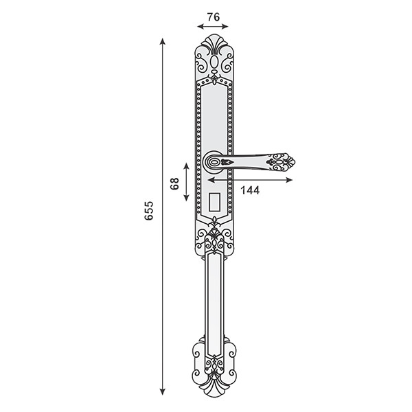 kích thước Khóa điện tử Kassler KL-979 R