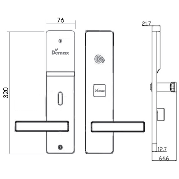 Kích thước Demax HEL605 SBY